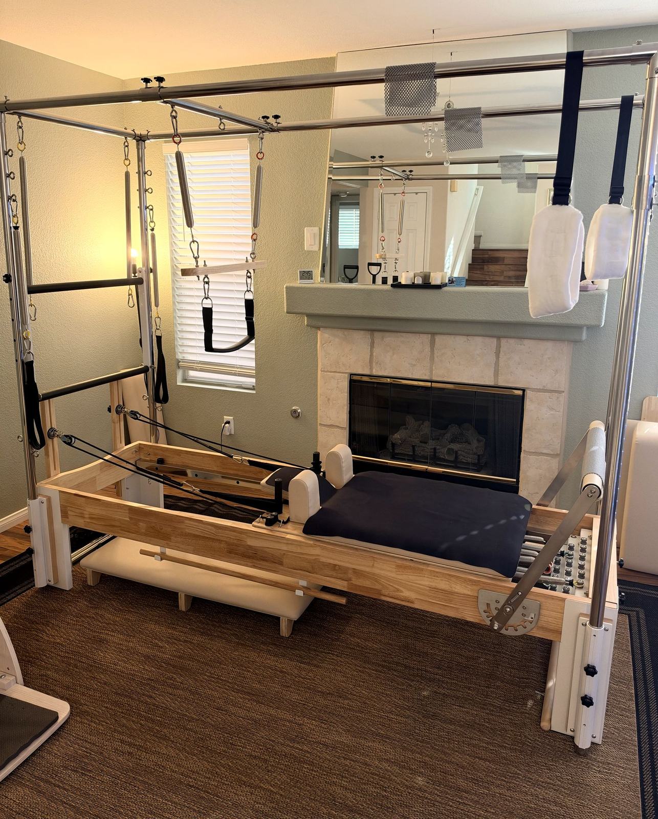 The Cadillac and Reformer in warm light